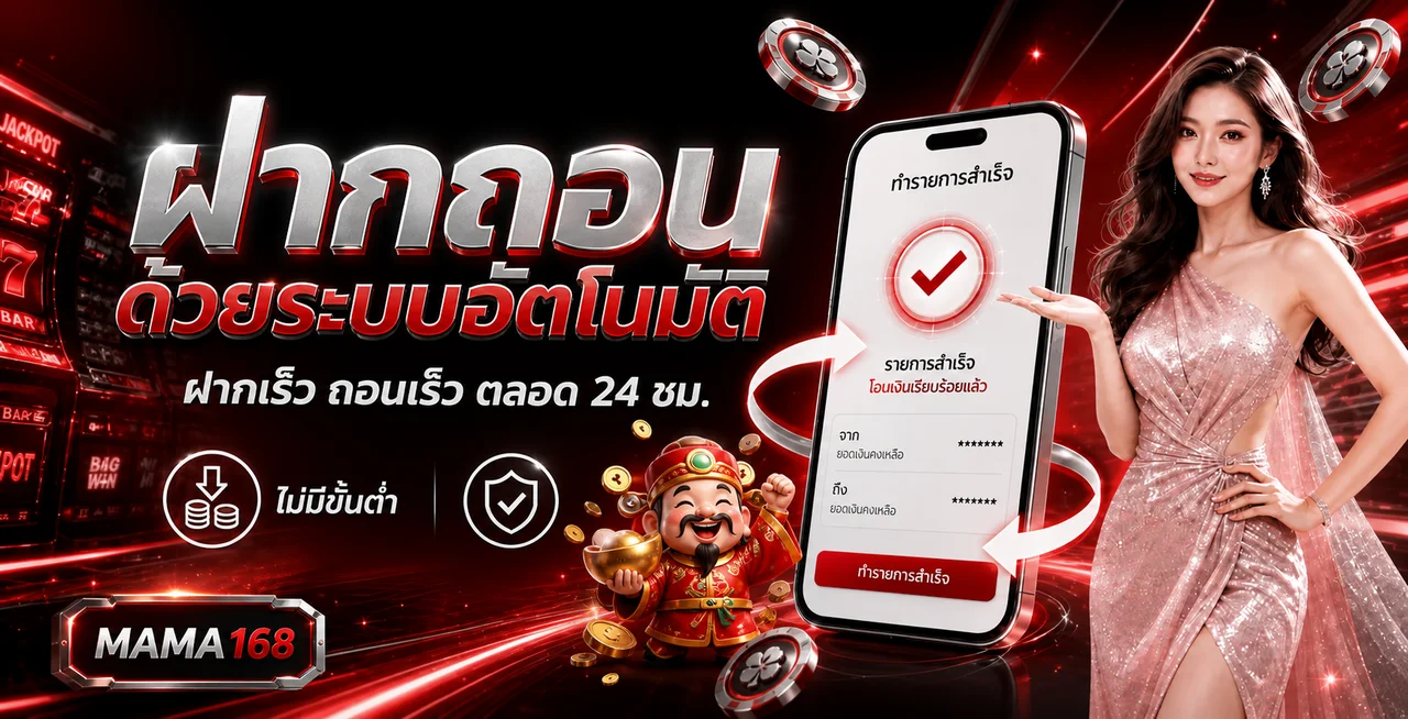 ระบบฝากถอน MAMA168 และการตรวจสถานะรายการ